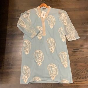 Blue Kurthi tunic with cotton lining